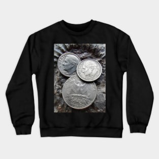 Metal detectorist, American silver coins Crewneck Sweatshirt